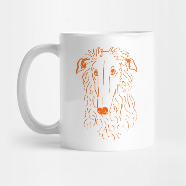 Borzoi (White and Orange) by illucalliart